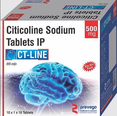 Each film coated tablets contains:- CITICOLIN SODIUM 500 mg