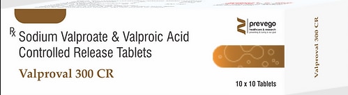 VALPROVAL 300 CR Tablet is a combination of two medicines used to treat epilepsy, a neurological disorder in which there are recurrent episodes of seizures or fits. It controls the abnormal activity of the brain, relaxes the nerves and hence, prevents seizures or fits.