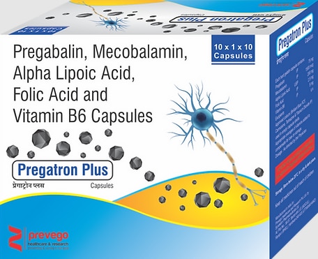 Each film coated tablets contains:- PREGA 75 +MECOBA+750+ALPHA 100+FOLIC 1.5+PIRIDO