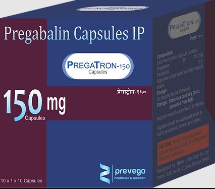 Each hard gelatin capsules contains:- PREGABALIN 150MG.