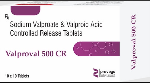 VALPROVAL 500 CR Tablet is a combination of two medicines used to treat epilepsy, a neurological disorder in which there are recurrent episodes of seizures or fits. It controls the abnormal activity of the brain, relaxes the nerves and hence, prevents seizures or fits.