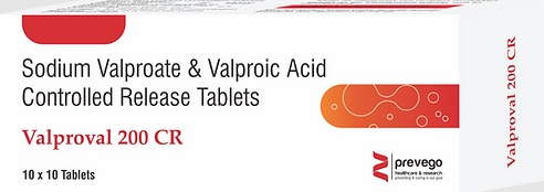 VALPROVAL 200 CR Tablet is a combination of two medicines used to treat epilepsy, a neurological disorder in which there are recurrent episodes of seizures or fits. It controls the abnormal activity of the brain, relaxes the nerves and hence, prevents seizures or fits.