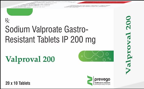 VALPROVAL 200 Tablet is a combination of two medicines used to treat epilepsy, a neurological disorder in which there are recurrent episodes of seizures or fits. It controls the abnormal activity of the brain, relaxes the nerves and hence, prevents seizures or fits.