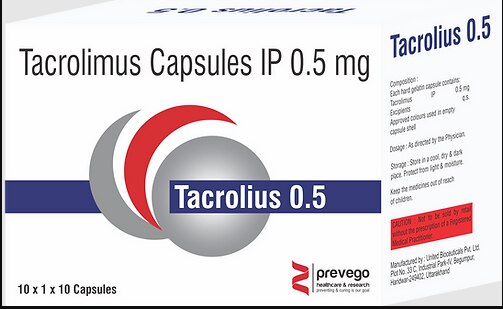 TACROLIUS 0.5 Capsule is used along with other medicines to prevent your body from rejecting a new organ (e.g., liver, kidney, or heart) after transplant. It does so by weakening your body’s immune system, so it does not attack the new organ. This medication belongs to a class of drugs known as immunosuppressants.