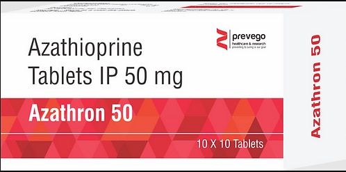 AZATHRON 50 Tablet belongs to a group of medicines called immunosuppressants. It is used with other medicines to prevent your body from rejecting an organ (such as a kidney, heart, or liver) after a transplant. It is also used in the treatment of rheumatoid arthritis.