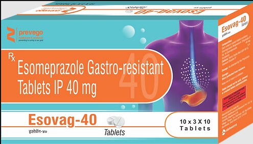 Each enteric coated tablets contains :- ESOMEPRAZOLE MAGNESIUM TRIHYDRATE 40 MG