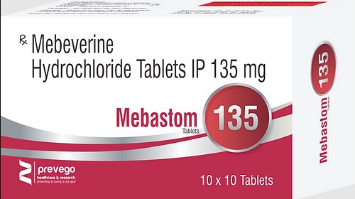 Mebastom 135 Tablet is a prescription medicine used to treat and relieve symptoms of irritable bowel syndrome such as stomach pain and spasm, cramps in the abdomen, gas, bloating, and changes in bowel habits. This medicine relaxes muscles of the intestine and relieves spasms.