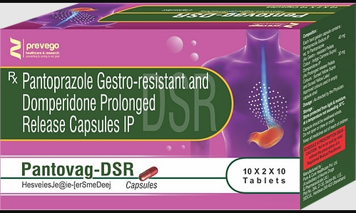 Each hard gelatin capsules contains : PANTOPRAZOLE 40(as Gastro-Resistant Pellets) + DOMPERIDONE 30 MG(As Prolonged-Release Pellets)