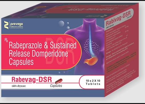 Each hard gelatin capsules contain :- RABEPRAZOLE SODIUM 20 + DOMPERIDONE 30 MG (SUSTAIN RELEASE ).