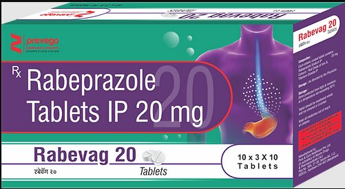 Each enteric coated tablets contains:- RABEPRAZOLE SODIUM 20 MG .
