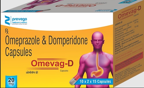 Each hard gelatin capsules contains :- OMEPRAZOLE 20 MG + DOMPERIDONE 10MG.