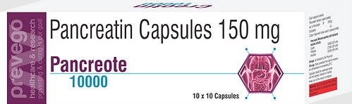 Pancreote 150 Capsule is used to treat pancreatic enzyme deficiency. It is a pancreatic enzyme supplement that helps in digestion. This medicine also reduces stool frequency and stomach discomfort.