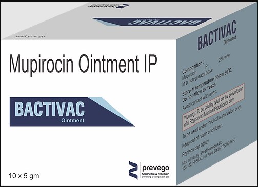 Bactivac Ointment is an antibiotic medicine used to treat certain skin infections such as impetigo (red sores), recurring boils, and others. It works by killing certain bacteria. This helps to improve your symptoms and cure the underlying infection.