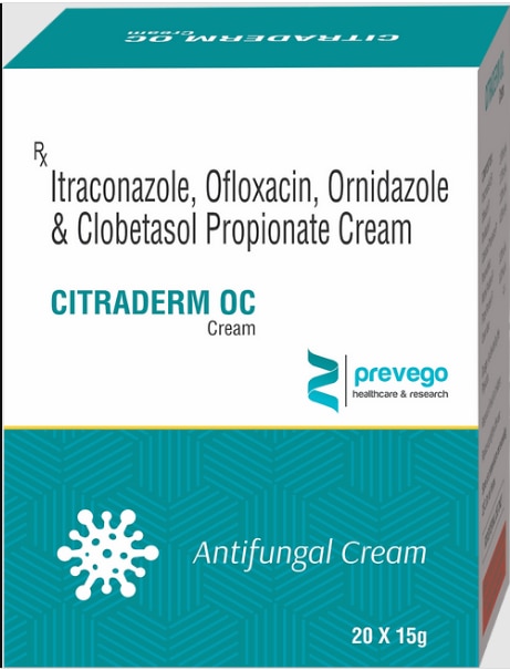 ITRACONAZOLE 1% W/W+ OFLOXACIN 0.75% W/W + ORNIDAZOLE 2.00% W/W + CLOBETASOL PROPINATE 0.05% W/W + PRESERVATIVES 0.20% W/W +PROPYL PARABEN 0.02% W/W.