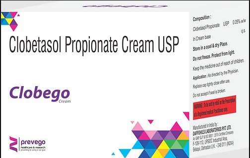 Clobego Ointment belongs to a group of medicines called steroids. It is used to treat various skin conditions such as dermatitis, eczema, and allergies. It works by reducing swelling, redness, and itchiness of the skin and prevents further irritation.