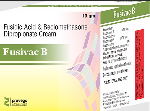 Fusivac B Cream is a combination medicine that is used to treat various types of skin infections. It minimizes symptoms of inflammation such as redness, swelling, and itching. It also has antimicrobial action against infection-causing microorganisms.
