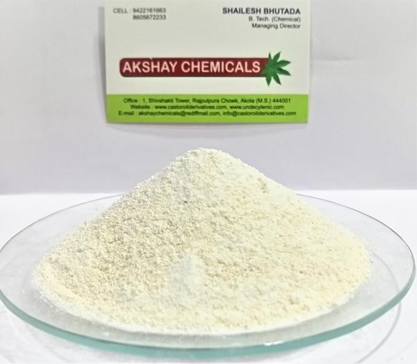 ZINC RICINOLEATE : CAS No. 13040-19-2Zinc Ricinoleate is the zinc salt of Ricinoleic acid which is a fatty acid found naturally in castor oil.Ricinoleic acid is present in the triglyceride form in castor oil and is the major constituent followedby oleic acid and then by linoleic acid.🔹 Description: Highly effective deodorant base on the zinc salt of ricinoleic acid. Characteristic odor.Water-insoluble, melts with other oily components in the oil phase. Melting Point 80°C (176°F).Biological degradability 99%.🔹 GMO : Likely GMO free but not certified🔹 Vegan : Does not contain animal-derived components.USES OF ZINC RICINOLEATE: 🔹 Zinc Ricinoleate a naturally derived deodorant. Very useful when making emulsion type deodorants. 🔹Zinc Ricinoleate has excellent odour absorbing properties which means that it traps the malodor not allowing it to be perceived by the human nose. Due to its good deodorant properties, Zinc Ricinoleate is particularly suitable for all types of deodorant emulsions 🔹 Zinc ricinoleate traps and chemically absorbs odor molecules formed during bacterial decomposition of perspiration 🔹 It does not interfere with the skin’s natural flora and therefore it finds use in several personal care products such as deodorants, detergents, perfumes, cleansers, etc. 🔹 It also finds its use in toilet preparations, odor absorbents in waste management schemes, etc. 🔹 Does not inhibit transpiration and is therefore not an antiperspirants. 🔹 Zinc ricinoleate is an anticaking agent, opacifying agent, and odor neutralizer. It can be found in dozens of personal care products, including makeup, nail polish, self-tanning creams, lip balm, foot treatments, and hair-loss treatments. 🔹 It is also known to have flow modifier properties and can be used profitably in several industries such as plastics, master batches, lipsticks, butters, etc. 🔹 Formulating Tip - Typically the zinc ricinoleate is melted together with other oily components in the oil phase of the formulation. The melt temperature is 80°C (176°F). Blend to emulsify as usual. Typical use rate is 1% to 3%. For external use only.Applications: Deodorant sticks or emulsion type deodorants.