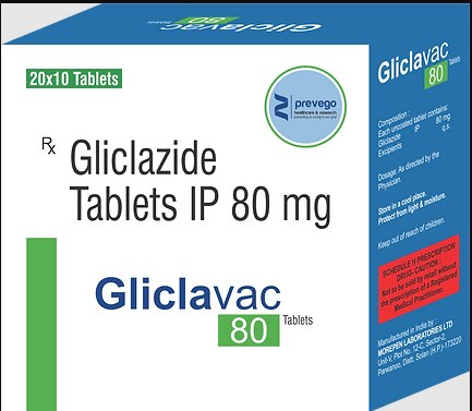 Gliclavac 80 Tablet is a medicine used to treat type 2 diabetes mellitus in adults. It belongs to a group of medicines called sulfonylureas and helps control blood sugar levels in people with diabetes. This helps to prevent serious complications of diabetes like kidney damage and blindness.