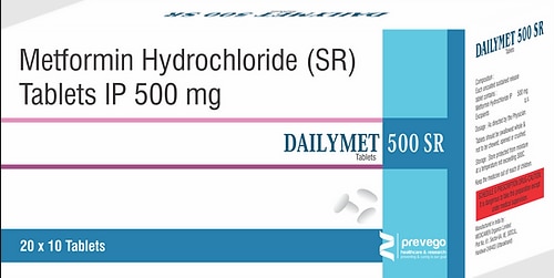 Dailymet 500 SR Tablet is a medicine used to treat type 2 diabetes mellitus. It helps control blood sugar levels and thus prevent serious complications of diabetes. It is also used to treat a menstruation-related disorder known as Polycystic ovary syndrome (PCOS) in women.