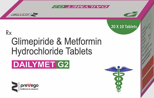 Each Uncoated Tablets Contains : Glimepiride 2mg + Hydrochloride 500mg.