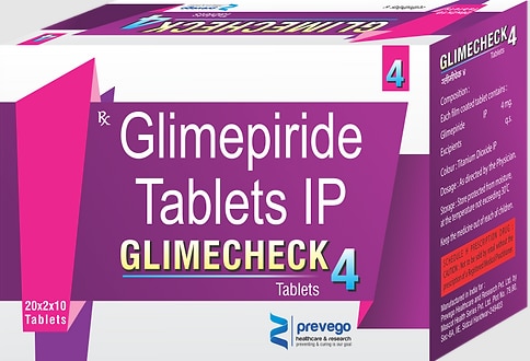 Each film coated tablets contains :- GLIMIPRIDE 4 MG.