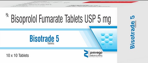 Bisotrade 5 Tablet belongs to a group of medicines called beta-blockers. It is used to treat high blood pressure (hypertension), angina (heart-related chest pain), irregular heart rhythms (arrhythmia). It also helps to prevent future heart attacks and migraines.