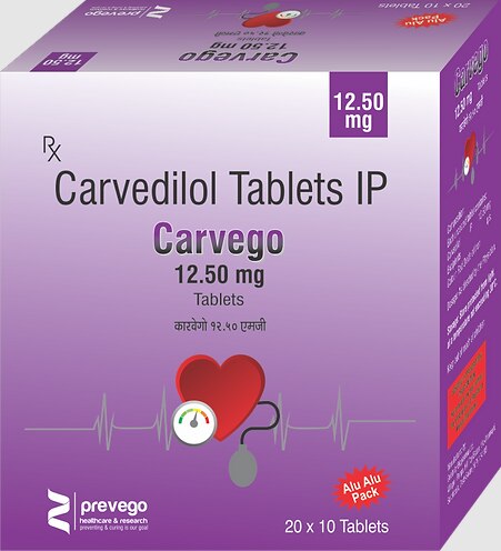 Each uncoated tablets contains:- CARVEDILOL 12.5 MG.