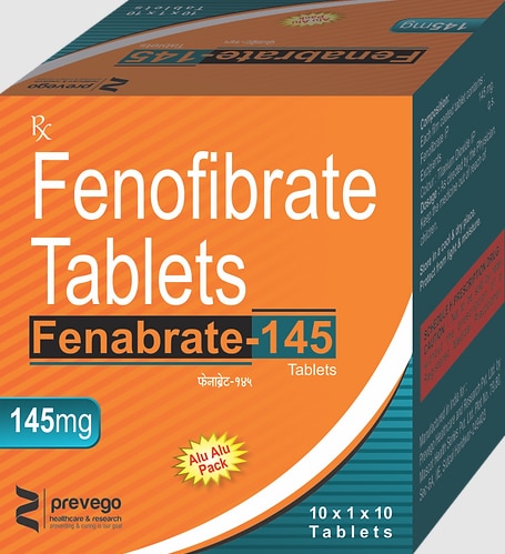 Each uncoated billayer tablets contains:- FINOFIBRATE 145 MG.
