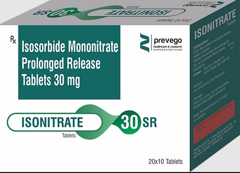 Each Uncoated tablets contains:- ISOSORBIDE MONONITRATE PROLONGED RELEASE 30 MG.
