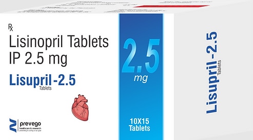 Lisupril 2.5mg Tablet is widely used to treat high blood pressure and heart failure. It may also be prescribed after a heart attack. Additionally, it also lowers the chances of having a heart attack or stroke.