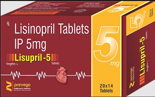 Each Uncoated tablets contains:- LISINOPRIL 5 MG.