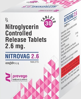 Each uncoated controlled release tablets contains:- NITROGLYCERINE CONTROLLED RELEASE TAB 2.6 MG.