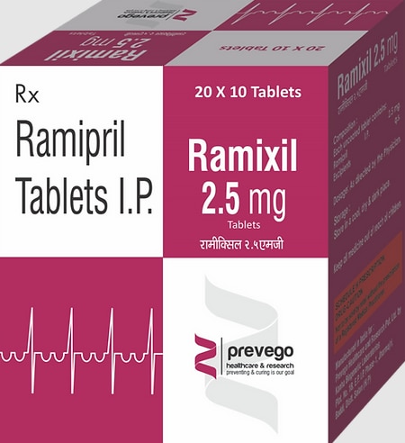 Each Uncoated Tablets Contains: Ramipril 2.5mg .