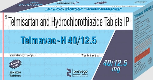 Each uncoated tablets contains :- TELMISARATAN 40 MG + HYDROCHLORTHIAZIDE 12.5 MG.