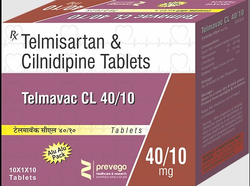 Each uncoated tablets contains :- TELMISARTAN 40MG + CILNIDIPIN 10 MG.
