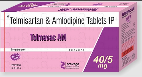 Each film coated tablets contains: TELMISARTAN 40 MG + AMLODIPINE 5 MG.