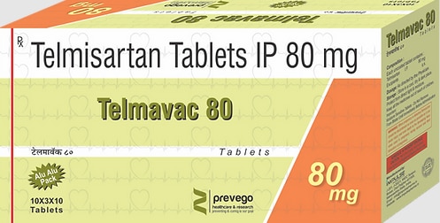 Each Uncoated tablets contains :- TELMISARTAN 80 MG.