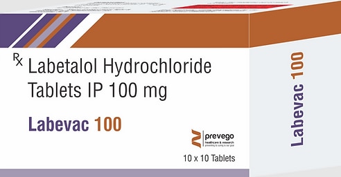 LABEVAC 100 Tablet is a medicine used for treating high blood pressure (hypertension) and heart-related chest pain (angina). It is also effective for treating high blood pressure in pregnancy. It lowers blood pressure and thus helps in preventing future stroke and heart attack.