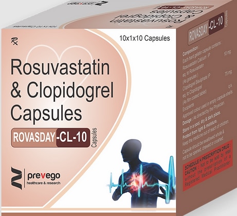 ROVASDAY CL 10 Tablet is a combination of two medicines used to prevent heart attack and stroke. This medicine reduces the