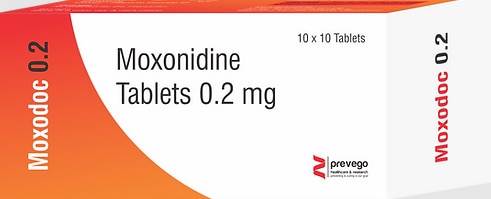 MOXODOC 0.2 Tablet is a medicine used in the treatment of hypertension (high blood pressure). It lowers the blood pressure by relaxing the blood vessels. Lowering the blood pressure helps to prevent future stroke and heart attack.