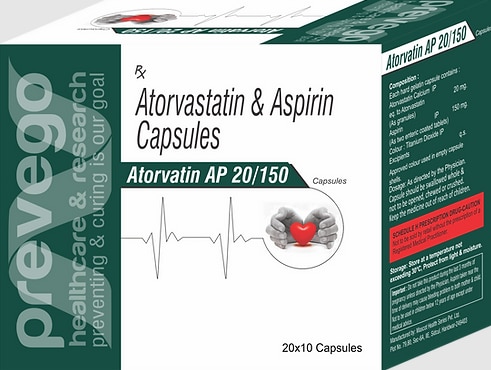 Atorvatin AP 20/150 Capsule is a combination of two medicines used to prevent heart attack and stroke. It lowers the