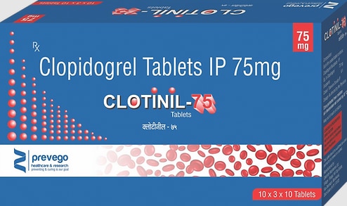 Each film coated tablets contains :- CLOPIDOGREL BISULPHATE 75 MG.