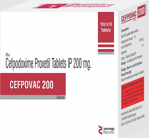 Cefpovac 200 Tablet is an antibiotic medicine used to treat bacterial infections in your body. It is effective in infections of the lungs (eg. pneumonia), urinary tract, ear, nasal sinus, throat, and skin. It kills bacteria, which helps to improve your symptoms and cure the infection.