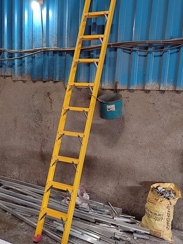 FRP Wall Support LadderFRP (Fiber Reinforced Polymer) wall support ladders are commonly used in industrial and commercial settings to provide safe and reliable access to elevated areas such as roofs, mezzanines, and other high platforms. These ladders are made of lightweight and durable materials, which make them ideal for use in areas where traditional materials such as steel or aluminum may corrode or degrade over time.FRP wall support ladders typically consist of two main components: the ladder itself and the support bracket that attaches the ladder to the wall. The ladder is typically made of pultruded FRP sections that are corrosion-resistant and provide high strength-to-weight ratios. The support bracket is also made of FRP and is designed to securely anchor the ladder to the wall, providing stability and support for users.FRP wall support ladders are available in various lengths, widths, and configurations to suit different applications and user requirements. They are often used in chemical plants, wastewater treatment facilities, and other industrial settings where exposure to harsh chemicals and corrosive substances is common. These ladders are also used in commercial settings such as hotels, hospitals, and office buildings where safe and convenient access to high areas is necessary.Height-6 ft,8ft,10ft up to 20 ftThickness-2mm,3mm,4mmStep Size-12 inchWeight Capacity-150 kg.