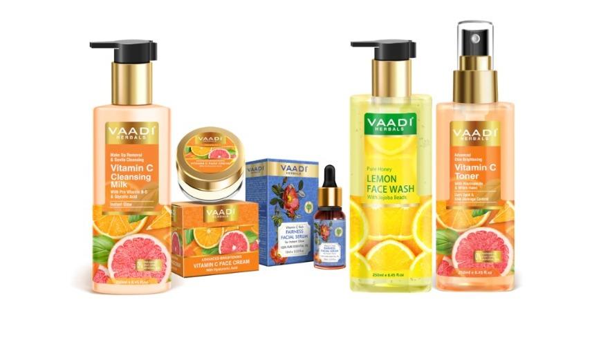 This Vitamin C rich milk-based cleanser mildly, yet effectively cleansesthe skin off dirt, impurities, excess sebum & makeup while retaining the natural moisture and oils in theskin. It also soothes and calms damaged and sensitized skin.This unique Vitamin C rich Toner with Niacinamide and Orange Peel extract is a revitalizing, anti-oxidant rich toner that instantly refreshes dull skin, tightens enlarged pores, reduces dark spots, and imparts a natural glow.This extremely effective Vitamin C rich face cream with Kakadu Plum & Orange Peel extract and Hyaluronic acid nourishes skin, enhances glow, and reduces pigmentation. It is lightweight and absorbed easily.The high quality natural ingredients in this formulation help to lighten the skin complexion and protect it to restore healthy glow and radiance. This unique combination has antioxidants that enhance the skin texture to give a smooth and spotless clarity to the face, and promotes collagen formation after just a few applications.A perfect cleanser that only rids the face of excess oil, but also ensures that it doesn’t dry up. Lemon’s acidic nature breaks down the excessive oil molecules and unclogs the pores, thus fighting acne break-outs and blackheads. Honey, a natural humectant, keeps the skin hydrated and also fights acne.