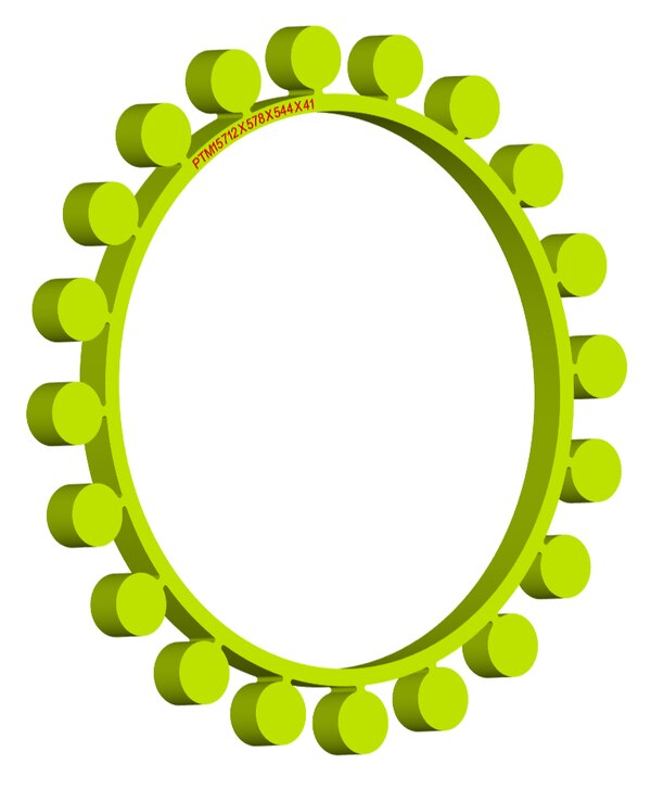 Material: Cast PolyurethaneSize: 1. OD With Petal: 712mm2. Ring OD: 578mm3. Ring Inner:544 mm4. Thickness: 41mm5. No. of Petal: 20We manufacture and provide high quality range of Spider Coupling. We complete focus in designing accurate size and dimension for perfect fitting.PTM Series Spider Range :PTM1, PTM2, PTM3, PTM4, PTM5, PTM6, PTM7, PTM8, PTM9, PTM10, PTM11, PTM12, PTM13, PTM14, PTM15, PTM16, PTM17, PTM18, PTM19 Additional Information:Delivery Time: 4 - 6 Working DaysPackaging Details: Standard