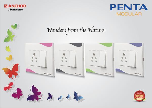 Anchor by Panasonic is a well-known brand in the electrical switches and wiring devices industry. The Penta range of switches is one of their popular product lines. These switches are designed to provide reliable performance and user-friendly operation while also enhancing the aesthetics of any space.The Penta range of switches comes in a variety of colors and finishes, including white, ivory, silver, and gold, to match different interior design themes. They are made of high-quality polycarbonate material, which ensures durability and resistance to wear and tear. The switches are also designed to provide a firm grip, making them easy to use even with wet hands.One of the key features of the Penta range of switches is their modular design, which allows users to customize their switchboards according to their specific requirements. The switches are available in one-way, two-way, and bell push configurations, and users can mix and match them to create their desired switchboard layout.Additionally, the Penta range of switches comes with a variety of safety features, including protection against electrical shock, overload, and short circuits. They are also designed to be easy to install, with a simple snap-on mechanism that requires no special tools.Overall, the Anchor Penta range of switches is a reliable and aesthetically pleasing choice for anyone looking for high-quality electrical switches and wiring devices.