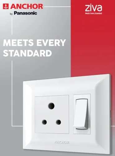 Anchor Ziva switches are a product line from Anchor by Panasonic, a leading brand in the electrical switches and wiring devices industry. These switches are designed to provide reliable performance, ease of use, and a modern aesthetic that blends seamlessly with any interior design theme.The Anchor Ziva switches come in a range of colors and finishes, including white, ivory, silver, and gold, to match different interior design themes. They are made of high-quality materials, including polycarbonate, which ensures durability and resistance to wear and tear.One of the key features of the Anchor Ziva switches is their modular design, which allows users to customize their switchboards according to their specific requirements. The switches are available in a variety of configurations, including one-way, two-way, and bell push, and users can mix and match them to create their desired switchboard layout.The switches are also designed to be safe to use, with protection against electrical shock, overload, and short circuits. They are easy to install, with a simple snap-on mechanism that requires no special tools.Overall, the Anchor Ziva switches are a reliable and aesthetically pleasing choice for anyone looking for high-quality electrical switches and wiring devices. Their modular design, safety features, and ease of use make them a popular choice for residential and commercial applications alike.