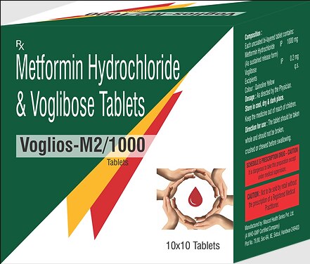 Voglios M2/1000 Tablet belongs to a category of medicines known as anti-diabetic drugs. It is a combination of medicines used to treat type 2 diabetes mellitus in adults. It helps control blood sugar levels in people with diabetes.