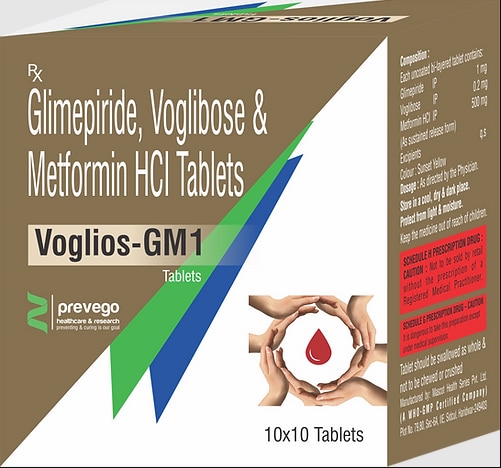 Voglios GM 1Tablet SR belongs to a category of medicines known as anti-diabetic drugs. It is a combination of medicines used to treat type 2 diabetes mellitus in adults. It helps control blood sugar levels in people with diabetes.